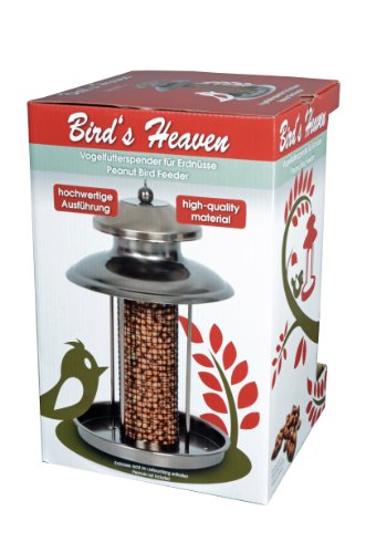 Preisvergleich Produktbild Bird´s Heaven Vogelfutterspender Vogelfutterhaus aus Metall Vogelhaus für Nüsse Vogelfutter