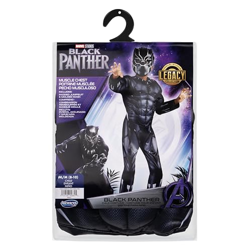 MARVEL Boys Deluxe Black Panther Costume, Kids Superhero Halloween Costume, Child - Officially Licensed2