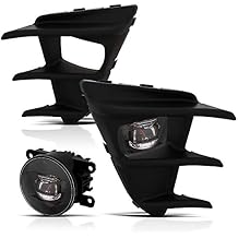 AmeriLite for 2017-2020 Toyota GT86 [Full LED] Crystal Projector Black Replacement Fog Lights Assembly Pair - Passenger and Driver Side