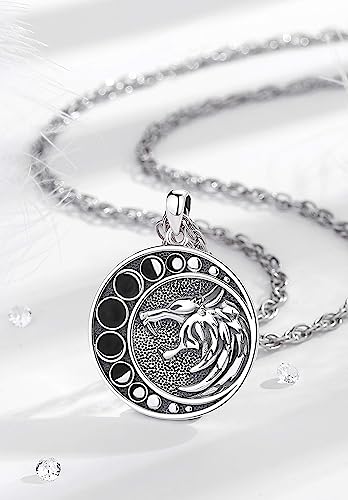 CELESTIA 925 Sterling Silver Viking Necklaces for Men Women Thors Hammer/Viking Wolf/Viking Runes/Yggdrasil3