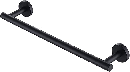Amazon Brand - Umi Toalleros de Baño Taladro Toallero Negro Acero Inoxidable SUS304 Toallero Barra Negro Mate 40CM Montaje con tornillos, ...
