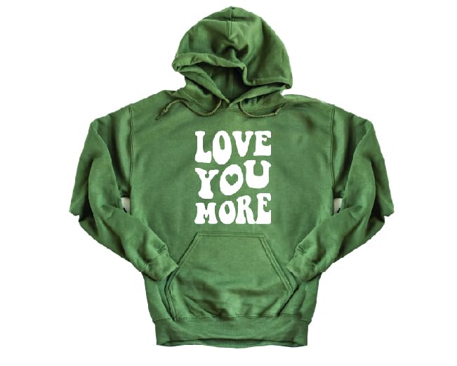 Love You More In Hoodie, Funny Unisex Adult Sweatshirt, Valentine's Day Gift4