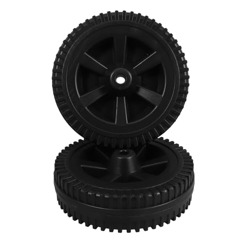 FRCOLOR 2pcs 7 Inch Plastic Grill Wheels Replacement for Gas Grills and Lawn Sprayers High Durability and Wear Resistant Black Wheels Outdoor Use