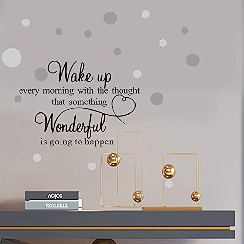 Motivational Art Quotes Wall Decals, Inspirational Sayings Words with Dots Wall Stickers, Vinyl Letters Motto Wall Décor, Removable DIY Sign Wall Mural for Bedroom, Living Room, Home Decoration