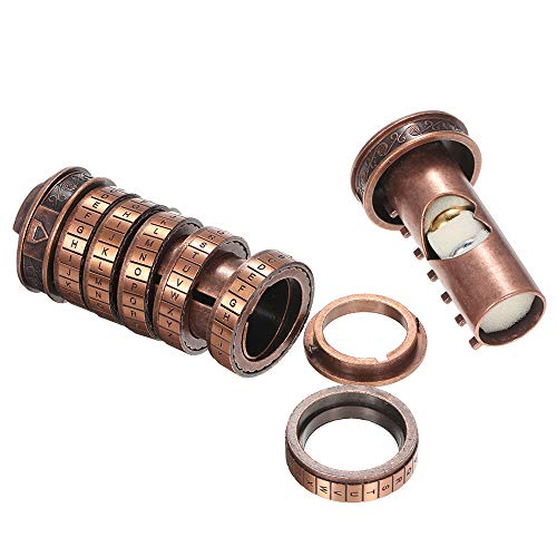 yorten Mini Cryptex Locks Alphabet Password Cylinder Code Toys Wedding Gifts Valentines's Day Interesting Creative Romantic Birthday Gifts Three Kinds of Types