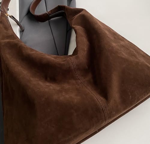 Bolsa de hombro de gamuza tipo tote para mujer miniatura 7