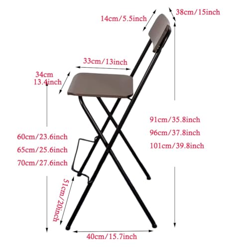 Tabouret de bar pliable à dossier haut pour optimiser les petits espaces - 4