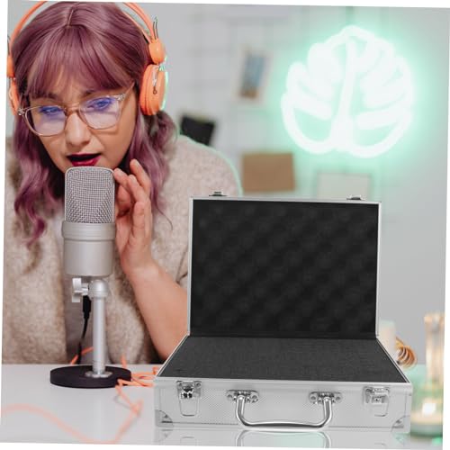 Portable Aluminum Alloy Tool Box with Sponge Lining Versatile Briefcase for Office Home Stylish Storage for Instruments Documents Lightweight Easy to Carry4