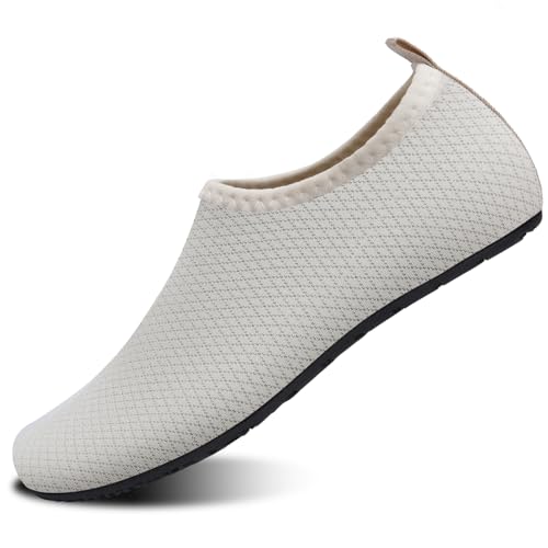 Image of WateLves Water Shoes for Womens Mens Barefoot Quick-Dry Aqua Socks for Beach Swim Surf Yoga Exercise New Translucent Color Soles