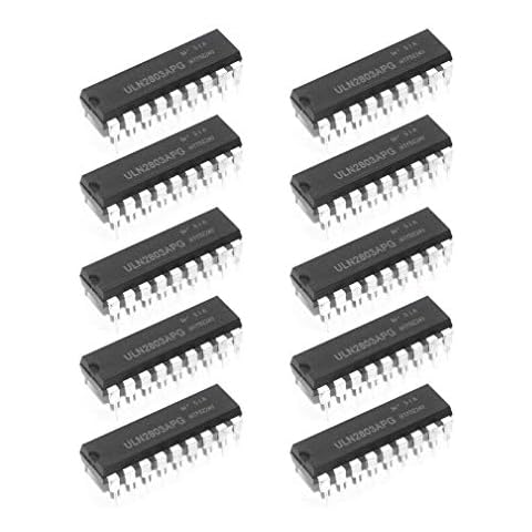 YLWL 10 Stück Uln2803a Transistor Array-8 Npn Ic Direkteinsatz Darlington Drive schwarz Cover
