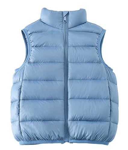 Happy Cherry Boys Girls Lightweight Down Vest Winter Sleeveless Puffer Jacket Zipper Warm Snow Waistcoat Outerwear