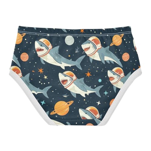 Wusikd Sharks Space Girls' Underwear Cotton Girls Briefs Soft Toddler Underwear 2T2