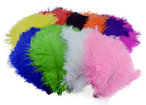 Wowlife Set Of 50, 15-20Cm Real Natural Home Decor Ostrich Feathers Party Wedding Decorations Feather (Blue) #TOP4