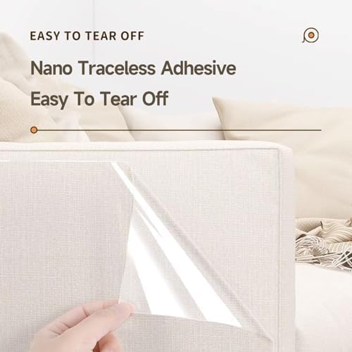 Thicken Clear Cat Scratch Furniture Protector, Adhesive Anti-Scratch Shield for Sofa, Table & Door - Heavy Duty Flexible Claw Guard for Cats