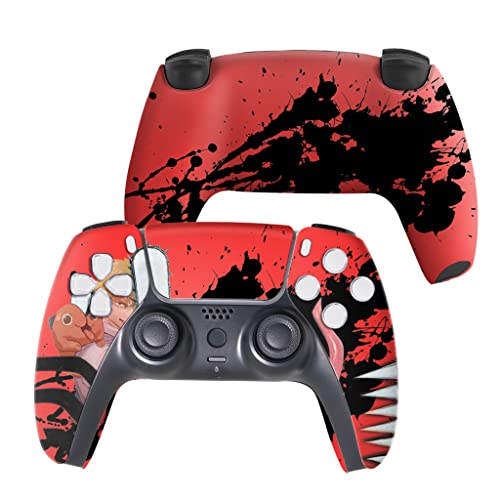 Chainsaaw Men Custom PS-5 Controller Wireless compatible with Play-Station 5 Console by BCB Controllers | Proudly Customized in USA with Permanent HYDRO-DIP Printing (NOT JUST A SKIN)
