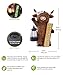 Nacome Highland Cow Garden Statue for Decor: Outdoor Sculpture with Solar Lantern and Welcome Sign for Outside Ornament Yard Art Lawn Porch Patio Balcony - Birthday Gifts for Women Mom(Brown)