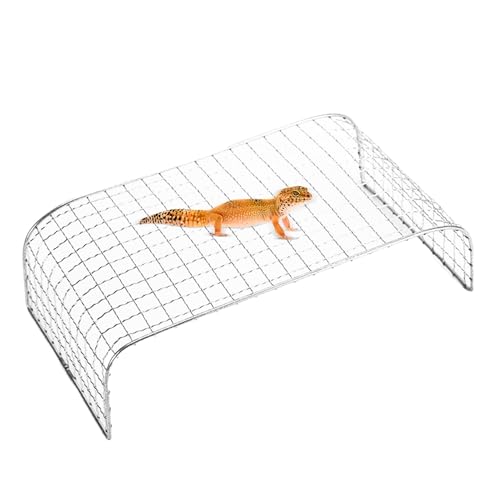 トカゲ用ハンモック ラウンジャー | ステンレス製爬虫類用中空クライミングラウンジャー | 水槽アクセサリー 爬虫類冷却ベッド サーモンヘビ 亀 ヤドカリ用