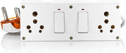 HI PLASST 16 amp Extension Board with Individual Switch with 2-16a Switch &amp; 2-16 amp Socket,with Indicator and Heavy Duty ...