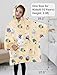 Wearable Blanket Hoodie for Kids All Patterns Oversized Sherpa Blanket Sweatshirt Giant Cozy Flannel Sweater Blanket