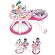 Bright Starts, Around We Go Tropic Coral 2-in-1 Spielstation & Lauflernwagen, Spieletisch mit Lichtern & Musik, 10 Aktivität Spielzeug, motorische Entwicklung, rosa, ab 6 Monaten