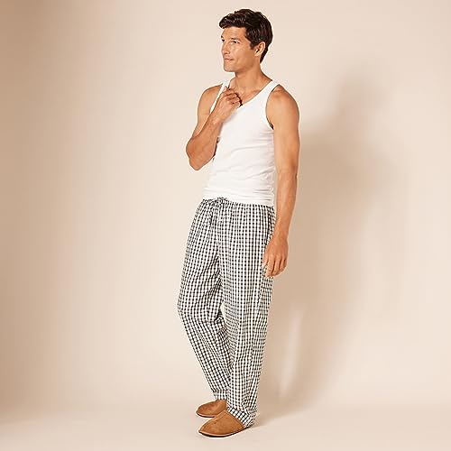 Amazon Essentials Men's Straight-Fit Woven Pyjama Bottoms with Pockets