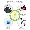 12V 2A Power Supply AC Adapter Replacement with 8 Tips, Regulated 12 Volts 2000mA Cord Charger for LED Strip Light, CCTV Camera, GPS, Webcam, Router, BT Speaker DC12V Transformer (6ft)