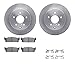 Dynamic Friction Company Rear Brake Rotors with 5000 Advanced Brake Pads includes Hardware 6512-68027