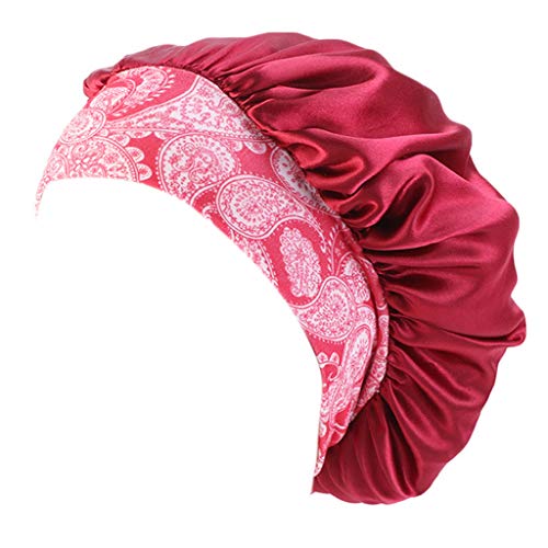 Gorra elástica para mujer, diseño floral, étnico, con banda ancha, para dormir Cover