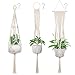 3 Pack Macrame Plant Hangers, Soonow Hanging Planters for Indoor Plants With Hooks Home Decor