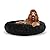 The Dog’s Bed Sound Sleep Donut Dog Bed, XL Jet Black Plush Removable Cover Premium Calming Nest Bed