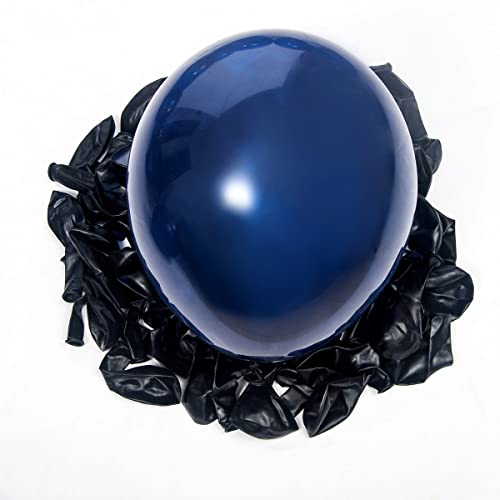 Image of 300 Pack Navy Blue Balloons 12 inch Royal Navy Latex Party Balloon Bulk for Various Party Events Decorations