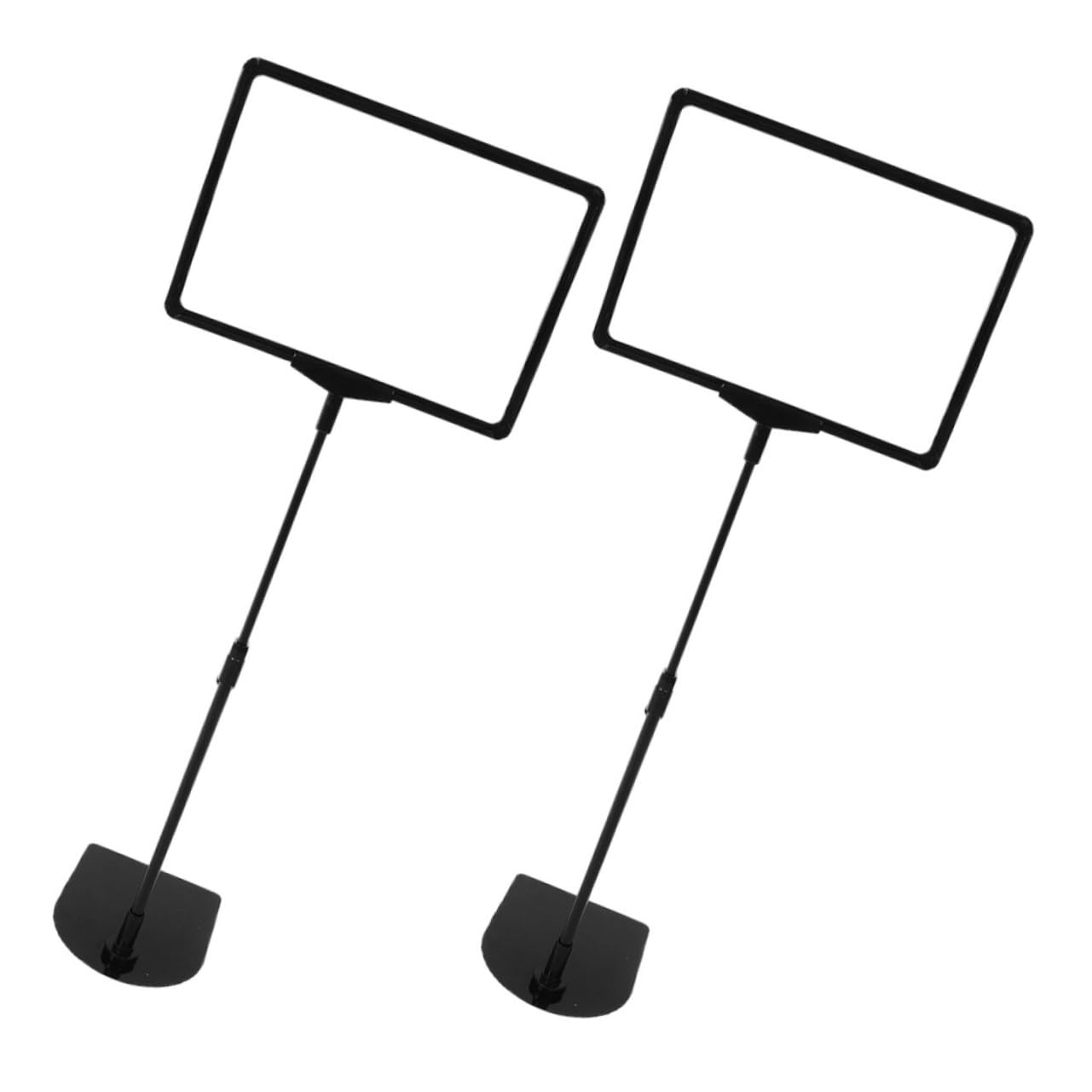 Supporto per Etichette dei Prezzi A4 Nero Set da 2, Porta Cartellini da Pavimento Resistente per Supermercati e Negozi, Espositori Promozionali Versatili e Facili da Installare