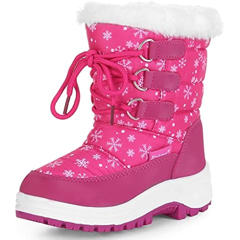 Apakowa Kids Girls Insulated Fur Winter Warm Snow Boots (Toddler/Little Kid) Cover