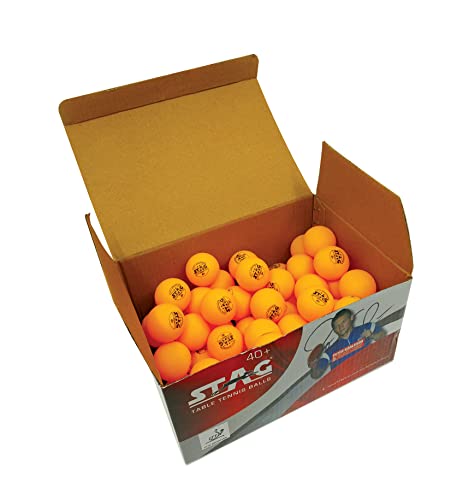 Image of Stag New 2 Star Orange Table Tennis (T.T) Balls| Advanced High Performance 40+mm Ping Pong Balls for Training, Tournaments and Recreational Play| Durable for Indoor /Outdoor Game - Orange balls Pack of 60