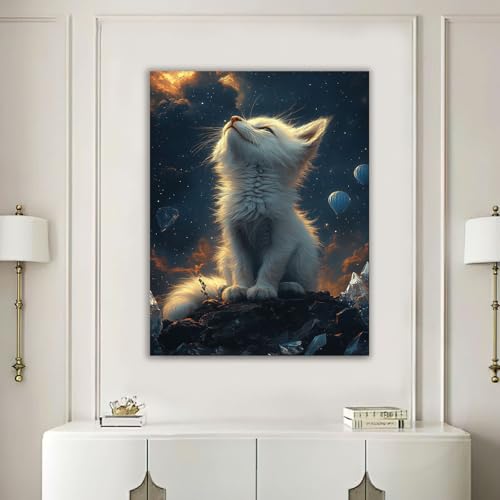 Décoration salon originale avec tableau animal drôle 60x80cm