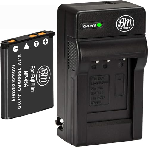 BM NP-45A Battery and Charger for Fujifilm INSTAX Mini 90, FinePix XP130, XP140, XP150, XP170,...