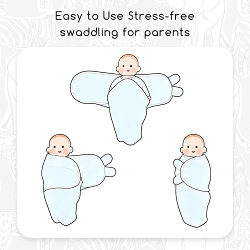 Image of Cotton Swaddles for Newborn, Baby Newborn Swaddle 0-3 Month | 2-Pack Soft Adjustable Newborn Swaddle Sleep Sack, Baby Girls & Boys,Wrap Nursery Infant Swaddling Blankets Grey Elephant