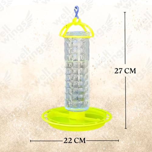 Image of 2-Pack Bird Water Station - Keep Wild Birds Hydrated with Constant Fresh Water | Easy-to-Fill Hanging Waterer with Circular Drinking Tray | Perfect for attracting Sparrows