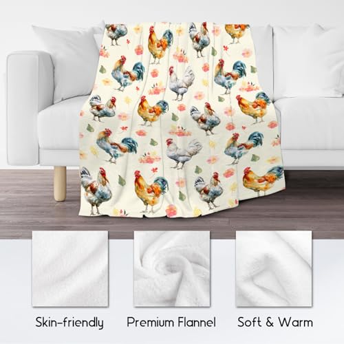 Chicken Blanket, Cute Soft Throw Gifts for Kids, Cozy Flannel Throw Blankets for Couch Sofa, 30"x40"