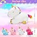 KMUYSL Toys for Girls Ages 0 1 2 3 4 5 6 7 8+ Years - Unicorn Mommy Stuffed Animal with 4 Baby Unicorns in Her Tummy, Soft Unicorn Plush Toys Set, Christmas Birthday Gifts for Baby, Toddler, Kids