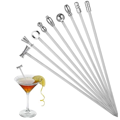 9 Pcs Stainless Steel Martini Cocktail Picks