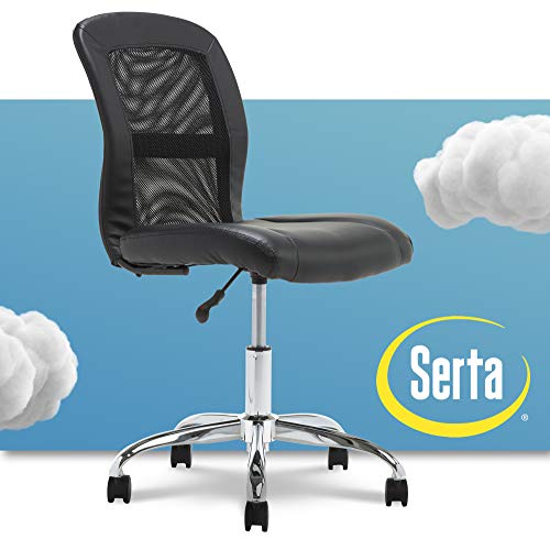 Serta Essential Mesh Low-Back Computer Desk Task Chair with No Arms for Home