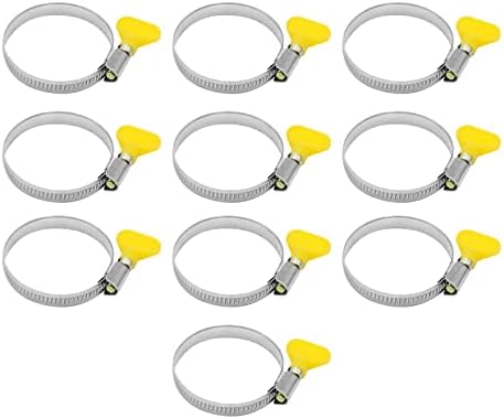 10-Pack 304 Stainless Steel Hose Clamps Adjustable Thumb Screw Key - View #10
