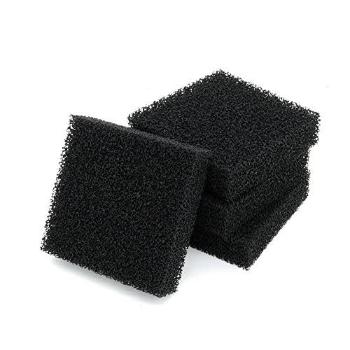 Afacygn Aquarium Filter Activated Carbon Media Pad Pre Filter Nitrate Remover For Fish Tank Pond Canister Filter (M (9.5X9.5X2.5Cm) 4 Pcs) #TOP4