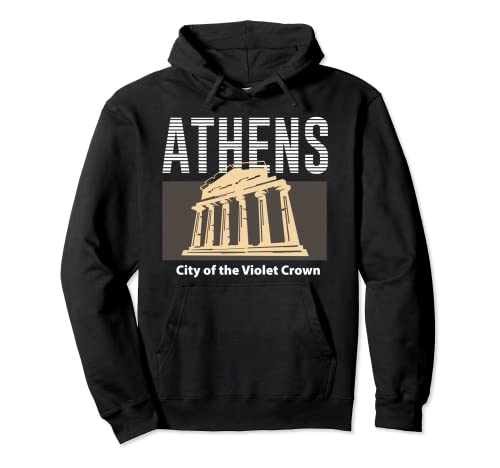 Atenas vacaciones vacaciones bandera de Grecia Sudadera con Capucha