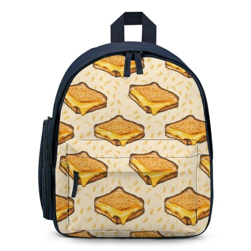 Grilled Cheese Sandwich Breakfast Cute Backpack Small Daily Daypack Travel Shoulder Bag with Adjustable Strap Graphic Print