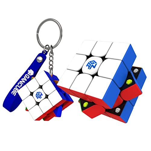 GAN 356M Magnetic Speedcube 3x3 Stickerless, Speed Cube Key Chain