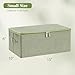ANMINY Storage Bins with Zipper Lids 13 Qt Lidded Fabric Storage Boxes Baskets Cubes with Handles Collapsible Washable Cotton Linen Closet Shelf Clothes Organizer Containers - Green, Small