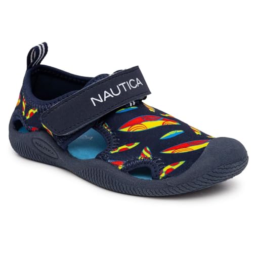 Image of Nautica Kids Water Shoes for Boys Girls Toddler Quick Dry Swim Shoes Aqua Socks Beach Pool Closed Toe Barefoot Summer Watershoes for Toddlers Size 5-12