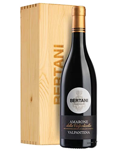 Corvina Veronese, Rondinella Amarone della Valpolicella Valpantena DOCG Bertani 2022, 0,75 ℓ, Cassetta di legno